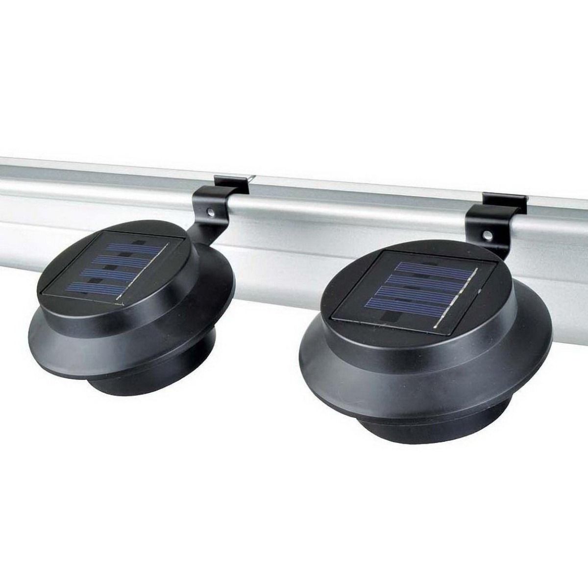 Két darabos kültéri szolár lámpa készlet – Fekete4