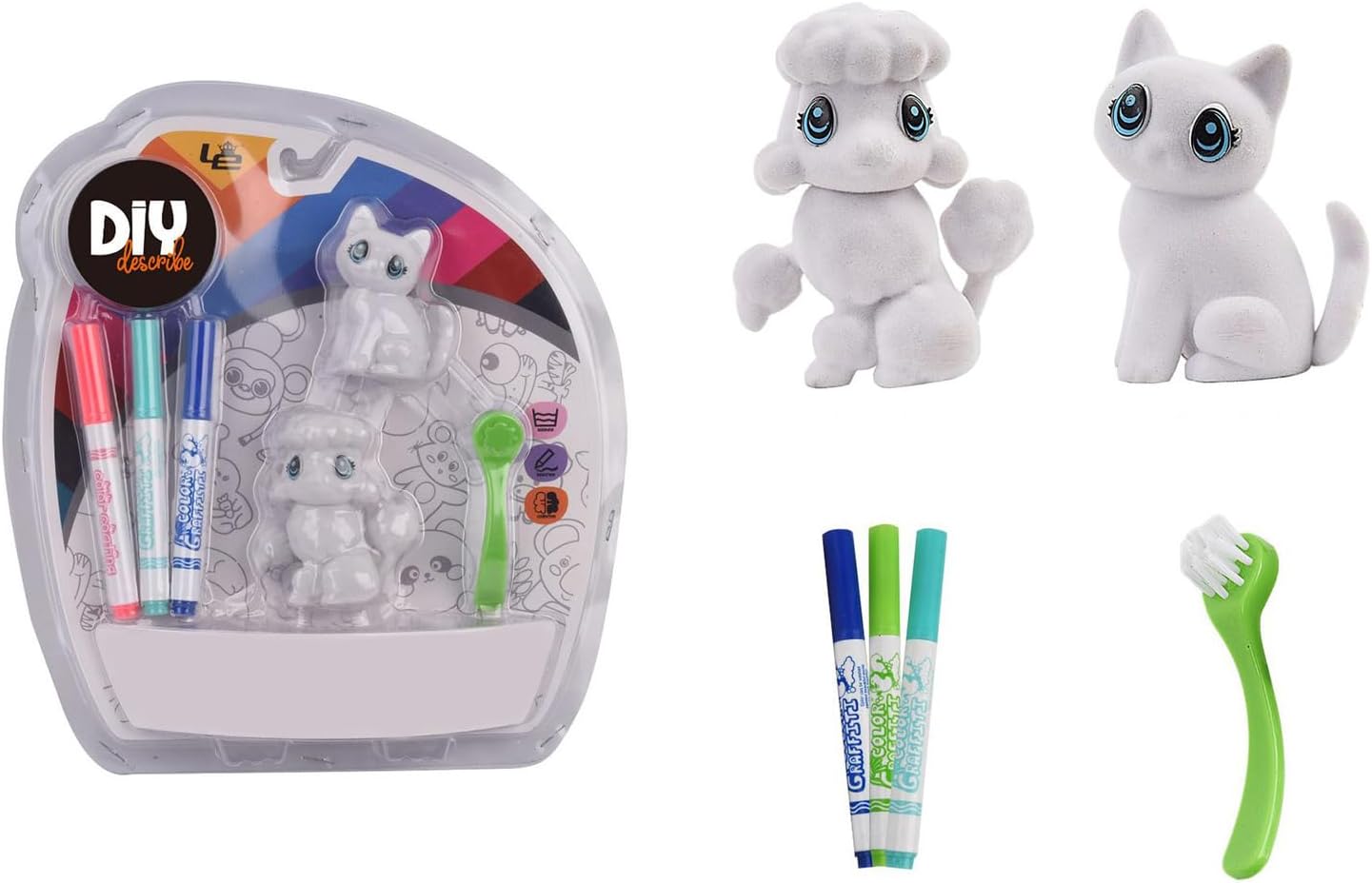 Kreatív színezhető firka plüss többszőr kiszínezhető kisállat (BBMJ) 5