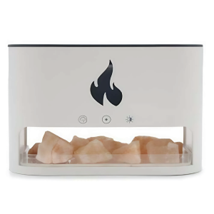 Kristály sókő és lánghatású esszenciális olaj diffúzor – 250 ml USB tápellátású csendes cool mist párásító relaxációhoz KP-023 (THM) - Image 3