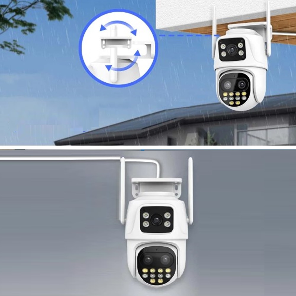 Kültéri WIFI PTZ térmegfigyelő kamera – kétlencsés 8MP, AI emberészlelés, éjszakai látás, kétirányú hang, IP66 vízállóság, 64 GB-os kártyával (BBD) 5