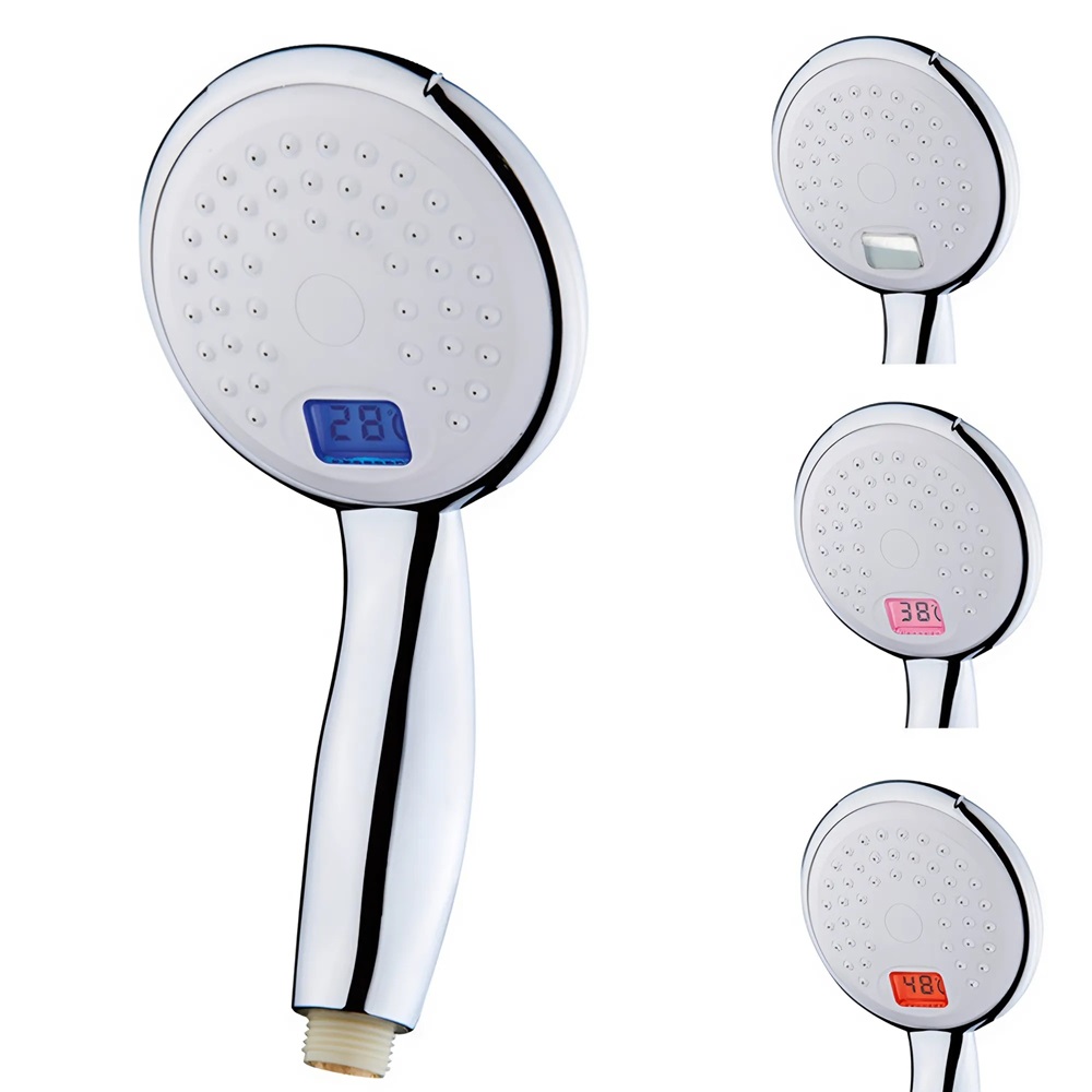 LCD kijelzős víztakarékos zuhanyfej beépített hőmérővel – Intelligens vízkezelés és pontos hőmérséklet-ellenőrzés (BBV) 8