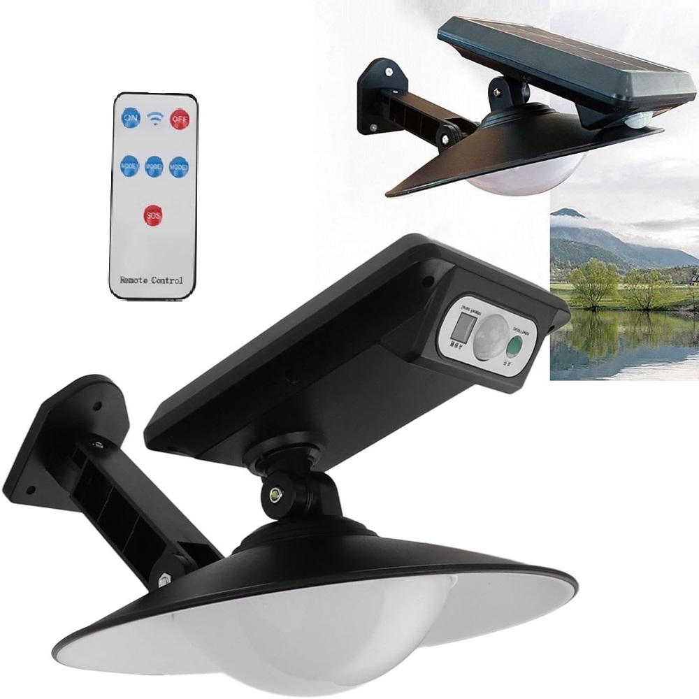 LED-es kültéri modern vízálló távirányítós biztonsági fényérzékelő napelemes lámpa 3