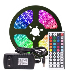 5050 RGB ledszalag, 5 méter, színváltós - 44 gombos távirányítóval (BBV) - Image 3
