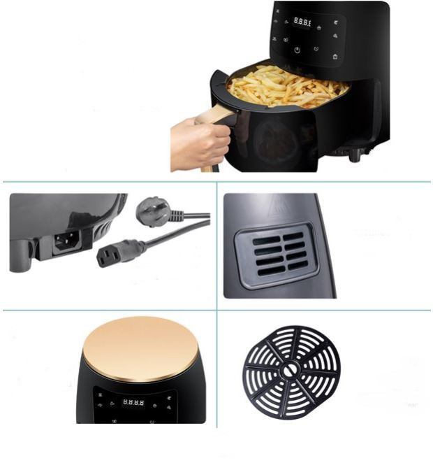 NONA extra nagyméretű LCD kijelzős Air Fryer – 6 L – 2400 W – olaj nélküli sütő (8)