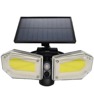 Napelemes mozgásérzékelős 130 COB LED kültéri lámpa – 21 x 3 x 7 cm (BBV) - Image 3