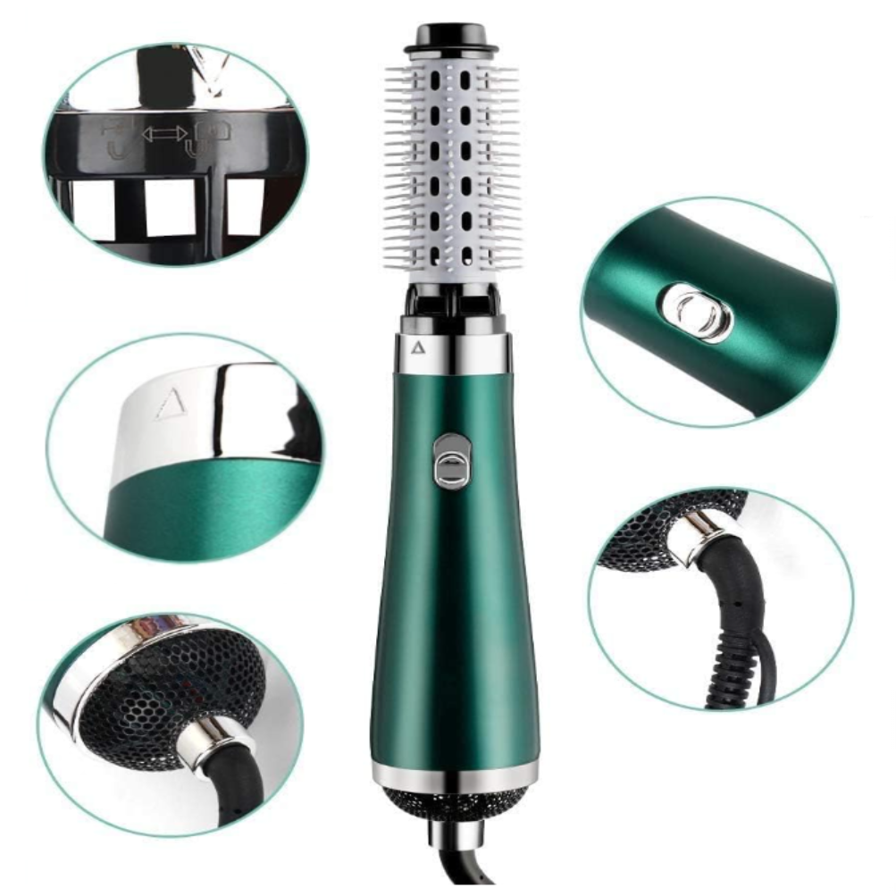 Negatív ionos 3 az 1-ben forró levegős hajszárító és hajegyenesítő fésű professzionális kefés hajszárító 17