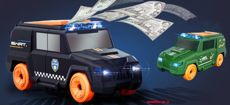 Pénzpersely furgon fényekkel, zenével és pénzkilövő funkcióval 5