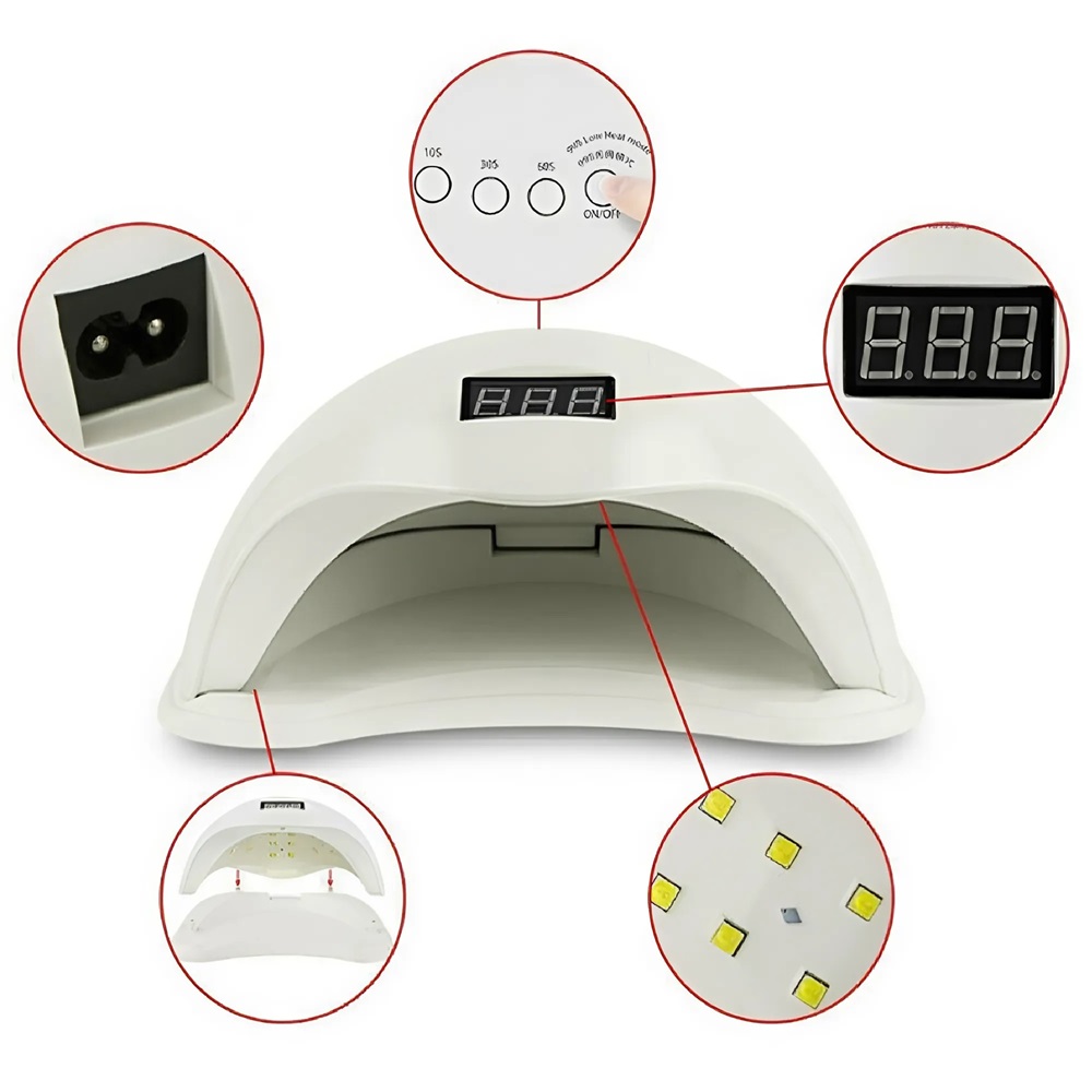 Professzionális 48W LED UV körmös kámpa időzítővel és LED kijelzővel– gyors és hatékony manikűrhöz és pedikűrhöz 2