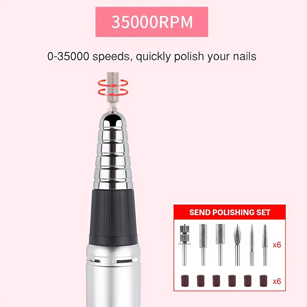 SML master nails pofesszionális elektromos csiszológép pedállal – tökéletes körömápolás rosegold színben 1