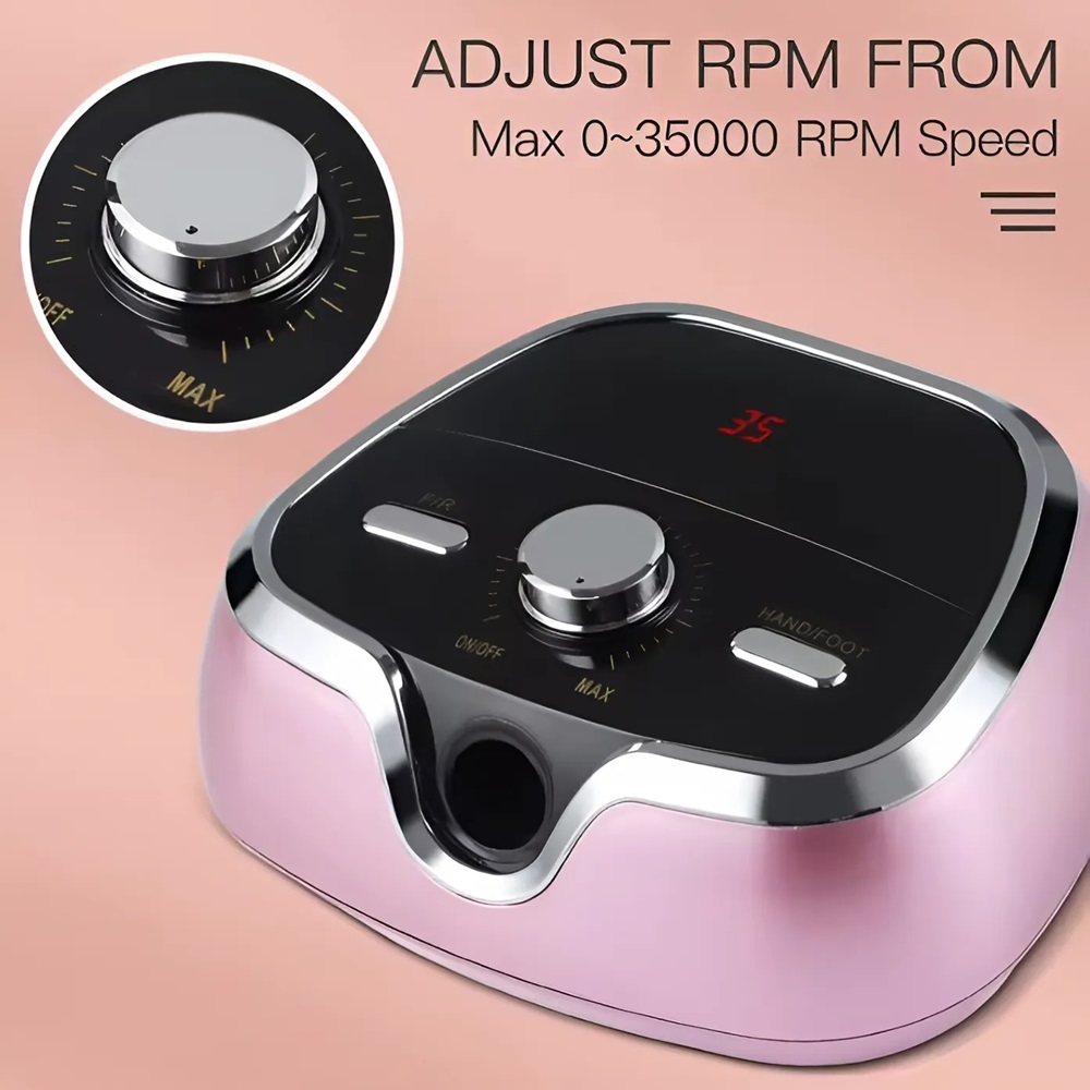 SML master nails pofesszionális elektromos csiszológép pedállal – tökéletes körömápolás rosegold színben 8