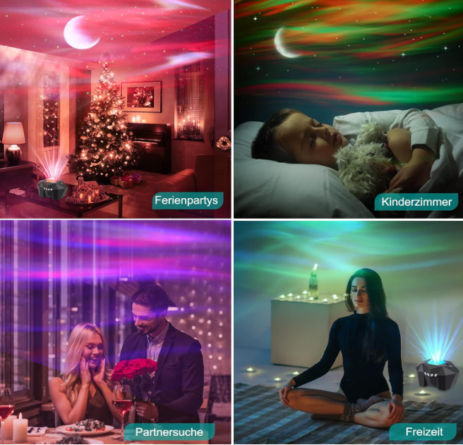 Távirányítós GALAXIS holdfény projector Bluetooth hangszóróval – varázsolja otthonába az éjszakai égboltot! 7