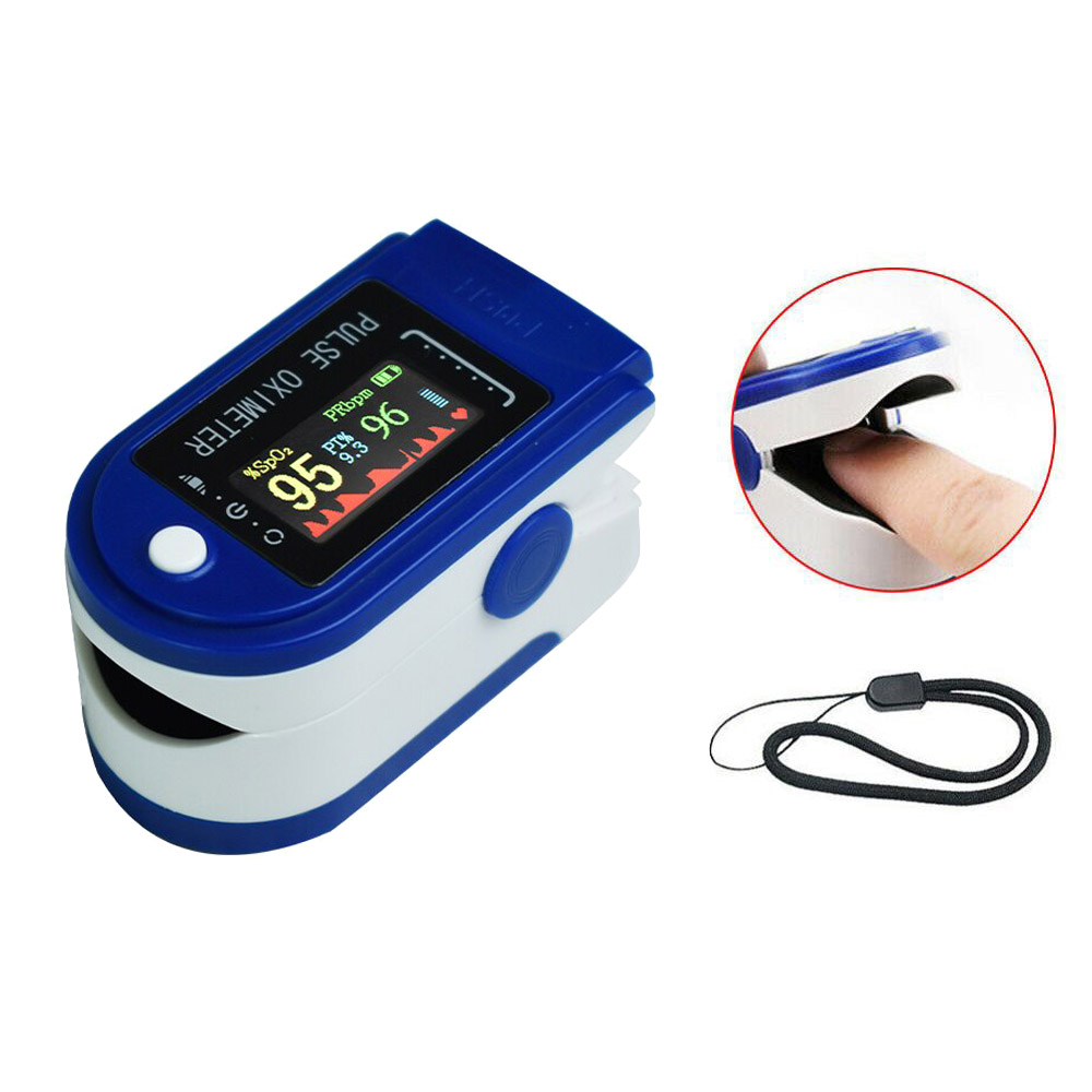Ujjra csíptethető pulzus- és véroxigénszint-mérő – kék2