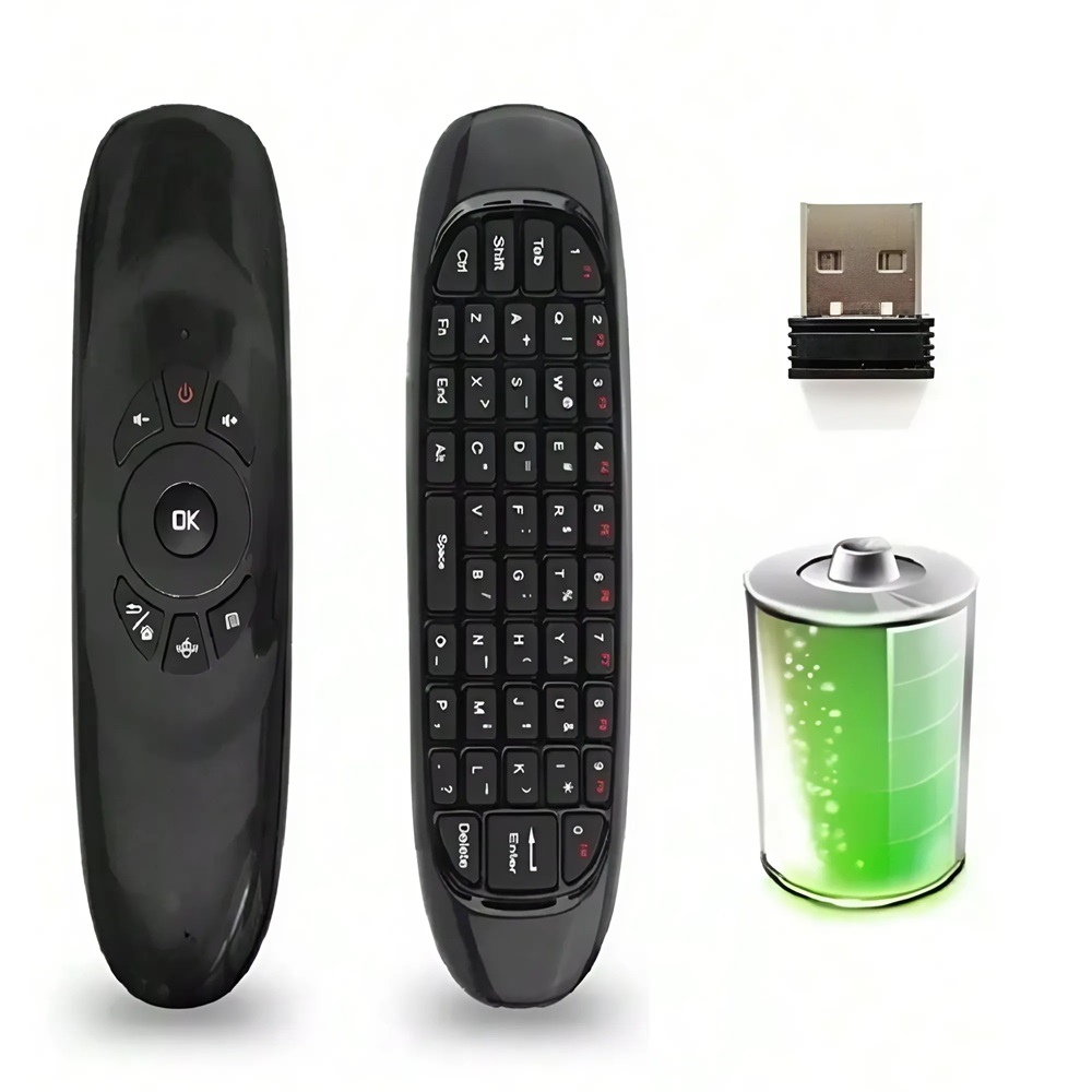Univerzális vezeték nélküli mini billentyűzet és egér távirányító – tökéletes megoldás TV-hez és okos eszközökhöz 2