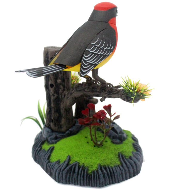 Valósághű csicsergő kismadaras toll és ceruzatartó 8