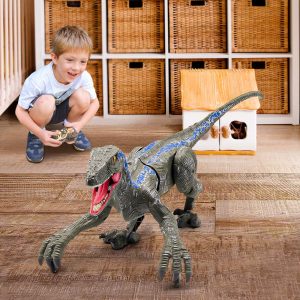 Velociraptor távirányítós játék dínó élethű hanghatásokkal - 31 cm (BBJ) (KF) - Image 2