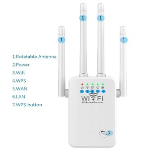 Vezeték nélküli jelerősítő – 4 antennás WIFI hatótávolság-bővítő 300 Mbps sebességgel, fejlett biztonsági funkciókkal (BBV) - Image 5