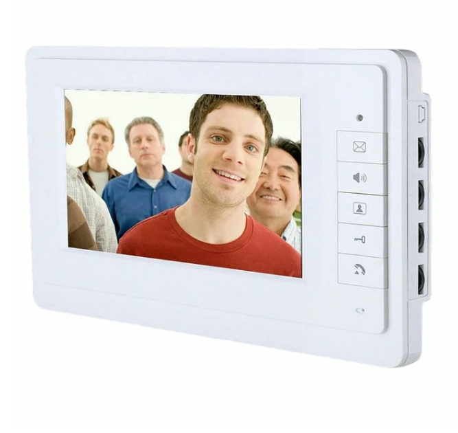 Vezetékes 7″színes kijelzős otthoni kaputelefon rendszer HD kamera, LCD képernyő, videó és hang (BBV) 4