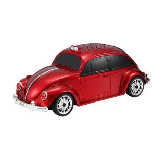 Volkswagen Bogár alakú világító bluetooth hangszóró és rádió - zenélő retro taxi működő fényszórókkal és guruló kerekekkel - 23 cm (FX)(BBD) - Image 2