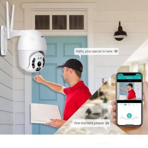 Telefonról vezérelhető PTZ01 WIFI-s biztonsági kamera - mozgásérzékelős, 360°-ban forgatható, időjárásálló - fehér (BBV) (BBD) - Image 4