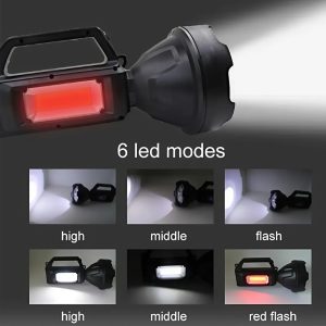 XXL napenergiás kézi lámpa 20W – 1200 lumen fényerő, 20000mAh akkumulátor, hideg fehér LED & COB technológia-YD899 (BBL) - Image 4
