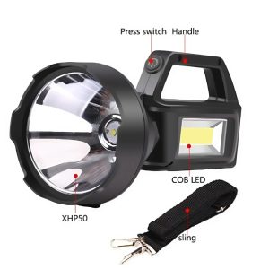 XXL napenergiás kézi lámpa 20W – 1200 lumen fényerő, 20000mAh akkumulátor, hideg fehér LED & COB technológia-YD899 (BBL) - Image 8