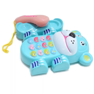 Zenélő, fejlesztő interaktív játék telefon - Cuki macis első telefonom, kék (BBJ) - Image 1