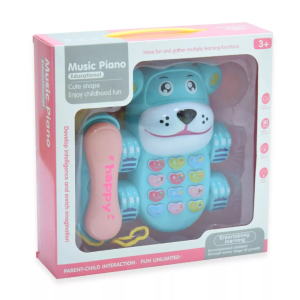 Zenélő, fejlesztő interaktív játék telefon - Cuki macis első telefonom, kék (BBJ) - Image 3