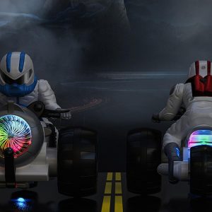 Zenélő és világító cross motoros kaszkadőr figura (BBJ) - Image 2