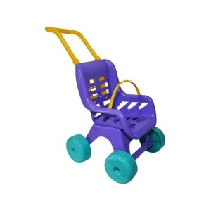 Műanyag játék sport babakocsi biztonsági övvel - járássegítő játék és baba kiegészítő kislányoknak vidám színekben - 42 x 49 x 29 cm (BBJ) - Image 2