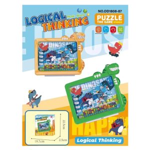 2in1 dínós logikai és ügyességi játék - fejleszti a kézügyességet és a gondolkodást - 20 x 23 x 2 (BBJ) - Image 2