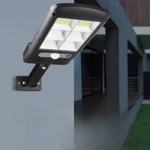Napelemes LED kültéri mozgásérzékelős fali lámpa távirányítóval BB120 (BBL) - Image 2