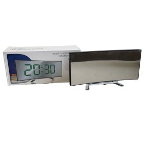 Tükör ívelt kijelzős design LED digitális ébresztő óra - DT-6507 (BBV) - Image 6
