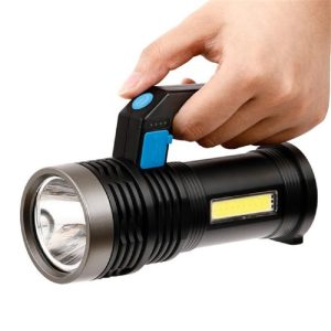 Multifunkciós, akkumulátoros zseblámpa - extra erős COB LED kézilámpa szereléshez, túrázáshoz, horgászathoz (BBD) - Image 1