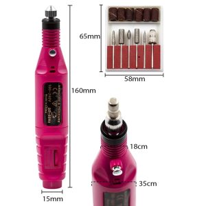 Professzionális elektromos manikűr és pedikűr csiszológép – 12 cserélhető fejjel, erőteljes és precíz körömápoló szett otthonra (FX) (BLLV) - Image 4