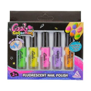 5 színű fluoreszkáló körömlakk szett kislányoknak - könnyedén eltávolítható, egészségre ártalmatlan, sötétben világító neon színű körömlakk készlet (BBJ) - Image 3