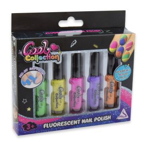 5 színű fluoreszkáló körömlakk szett kislányoknak - könnyedén eltávolítható, egészségre ártalmatlan, sötétben világító neon színű körömlakk készlet (BBJ) - Image 4