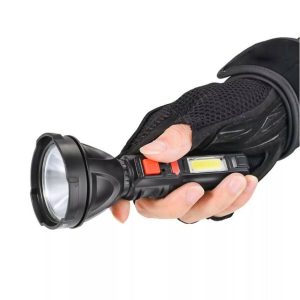 L-830 USB-ről tölthető LED zseblámpa 4 világítási móddal és kiegészítő fényforrással az oldalán (BBV) - Image 13