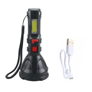 L-830 USB-ről tölthető LED zseblámpa 4 világítási móddal és kiegészítő fényforrással az oldalán (BBV) - Image 15
