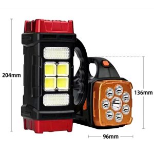 HB-1678 extra erős fényű, 108 LED-es, napelemes kézilámpa és power bank - praktikus lámpa kempingezéshez, horgászathoz, szereléshez (BBD) - Image 4