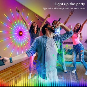 Tűzijáték RGB LED szalag távirányítóval és telefonos vezérléssel - tűzijáték mintában rögzíthető szalag, követi a zene ritmusát (BBV) - Image 2