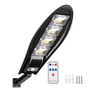 Napelemes LED kültéri mozgásérzékelős fali lámpa távirányítóval 80W (W779B) (BBV) - Image 1