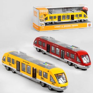 43 cm hosszú lendkerekes játék vonat élethű hanghatásokkal, nyitható ajtókkal és világító utastérrel (BBJ)(BBMJ) - Image 4