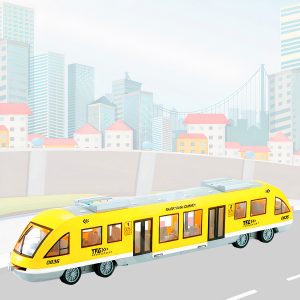 43 cm hosszú lendkerekes játék vonat élethű hanghatásokkal, nyitható ajtókkal és világító utastérrel (BBJ)(BBMJ) - Image 2