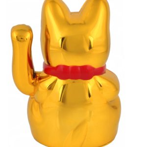 Arany színű, szerencsehozó, kínai integető macska - gazdagság hozó mancsmozgató ikonikus figura- 24 cm (BBL)(BBJ) - Image 2