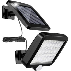 Worth Air SL-F56 kültéri, falra szerelhető szolár lámpa - különálló napelemmel, szürkület- és mozgásérzékelővel - 200 W (BBV) - Image 1