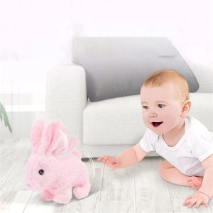 Sétáló, elemes bébi nyuszi puha plüss borítással és aranyos hanggal (BBJ) (BBLPJ) - Image 2