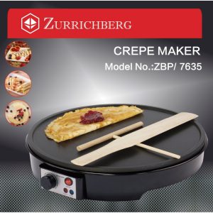 Zurrichberg 1500W 31cm Crépe Palacsintasütő kiegészítőkkel (ZBP/7635) (BBA) - Image 3