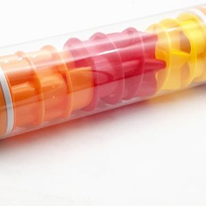 2in1 sodrófa és sütiszaggató - praktikus üreges műanyag sodrófa, vidám színű sütemény kiszúrókkal a belsejében (BBM) - Image 5