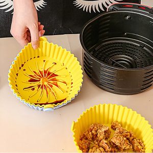 Air fryerbe helyezhető szilikon sütőkosár - 16 cm-es, könnyen tisztítható, többször használható szilikon betét - 1 db (BBM) - Image 3