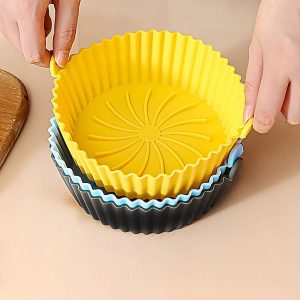 Air fryerbe helyezhető szilikon sütőkosár - 16 cm-es, könnyen tisztítható, többször használható szilikon betét - 1 db (BBM) - Image 9